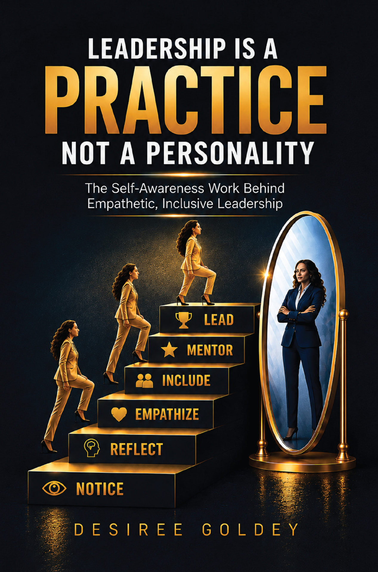 Book cover: Leadership Is a Practice, Not a Personality by Desiree Goldey